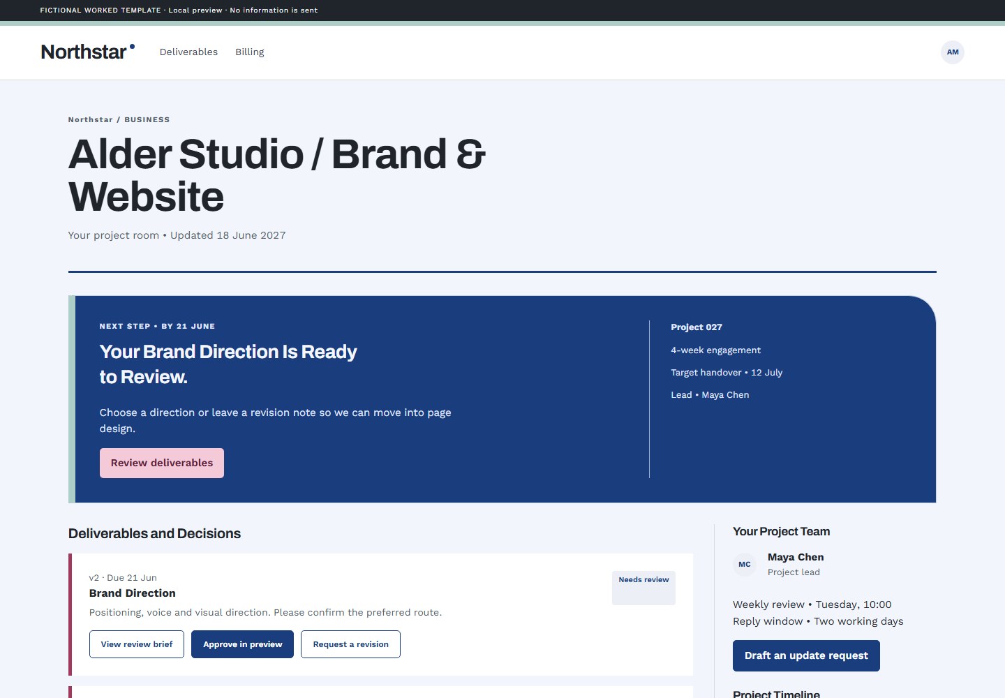 Alder Studio / Brand & Website — UI snapshot