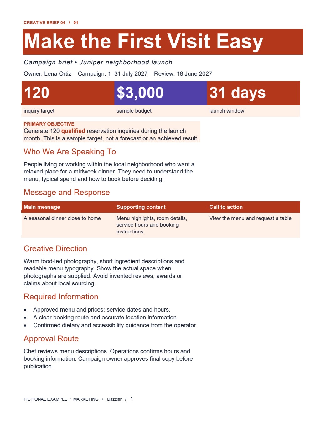 Make the First Visit Easy — DOCX snapshot