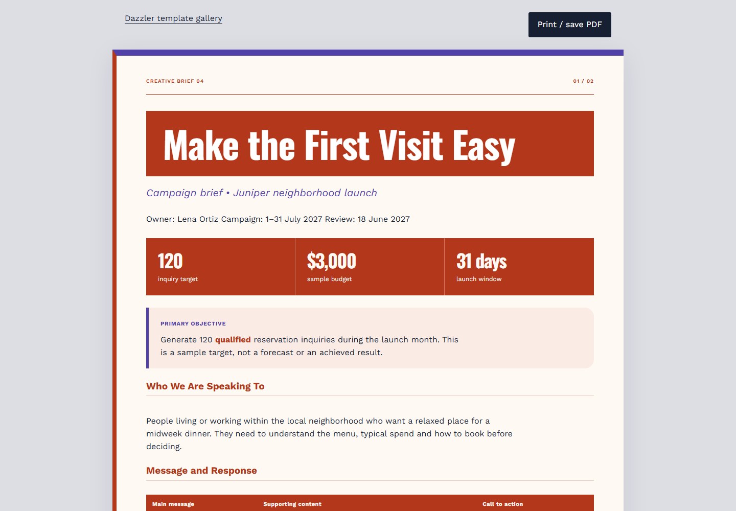 Make the First Visit Easy — HTML snapshot