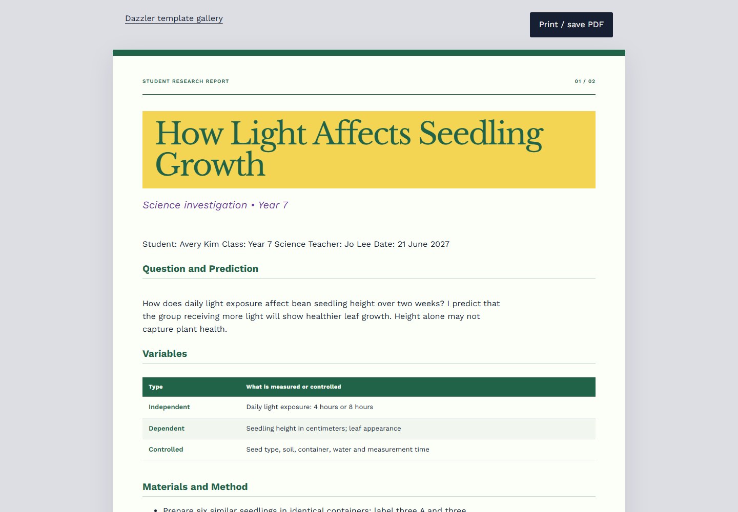 How Light Affects Seedling Growth — HTML snapshot